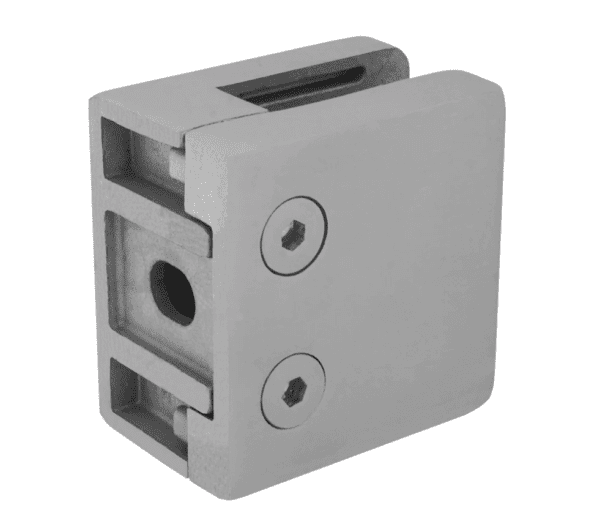 Square CLAM Series Railing Clamp - 55x55mm - Flat Back